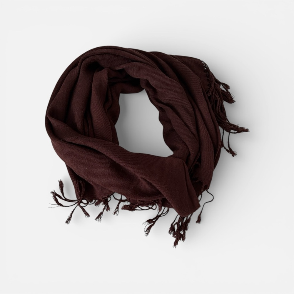 Oversized Pashmina Scarf shawl with fringe - Picture 2 of 7